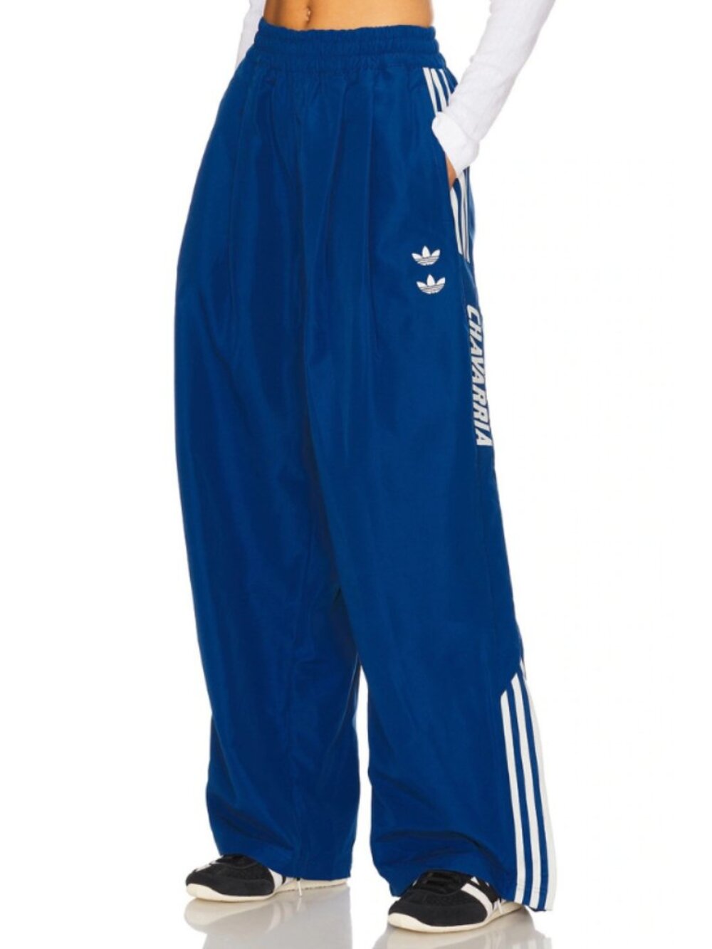 adidas Originals x Willy Chavarria Wide Leg Track Pant in Dark Marine NEW